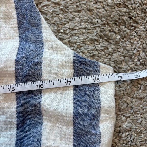 Altar’d State Stripe Embroidered Floral Shift Dress Blue White MultiColor Size M - Picture 8 of 9